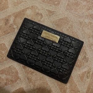 Kate Spade Black Embossed Card Wallet